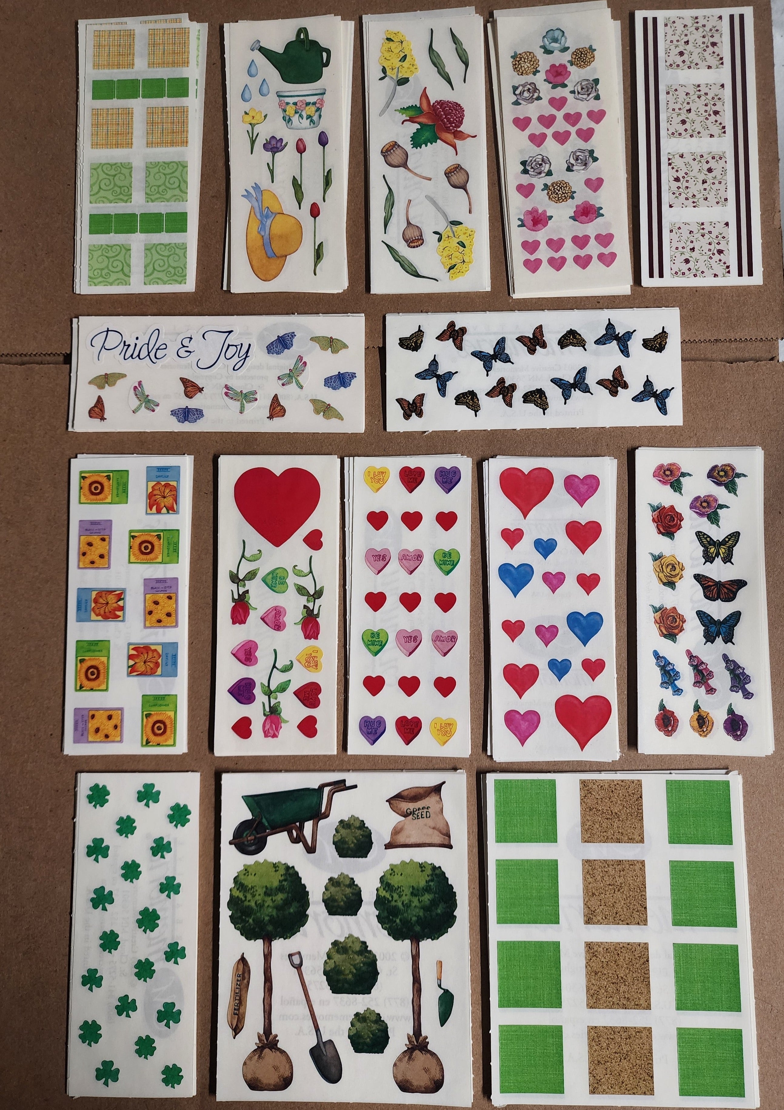 Creative Memories Scrapbook Sticker Sheet Lot 150 sheets Spring