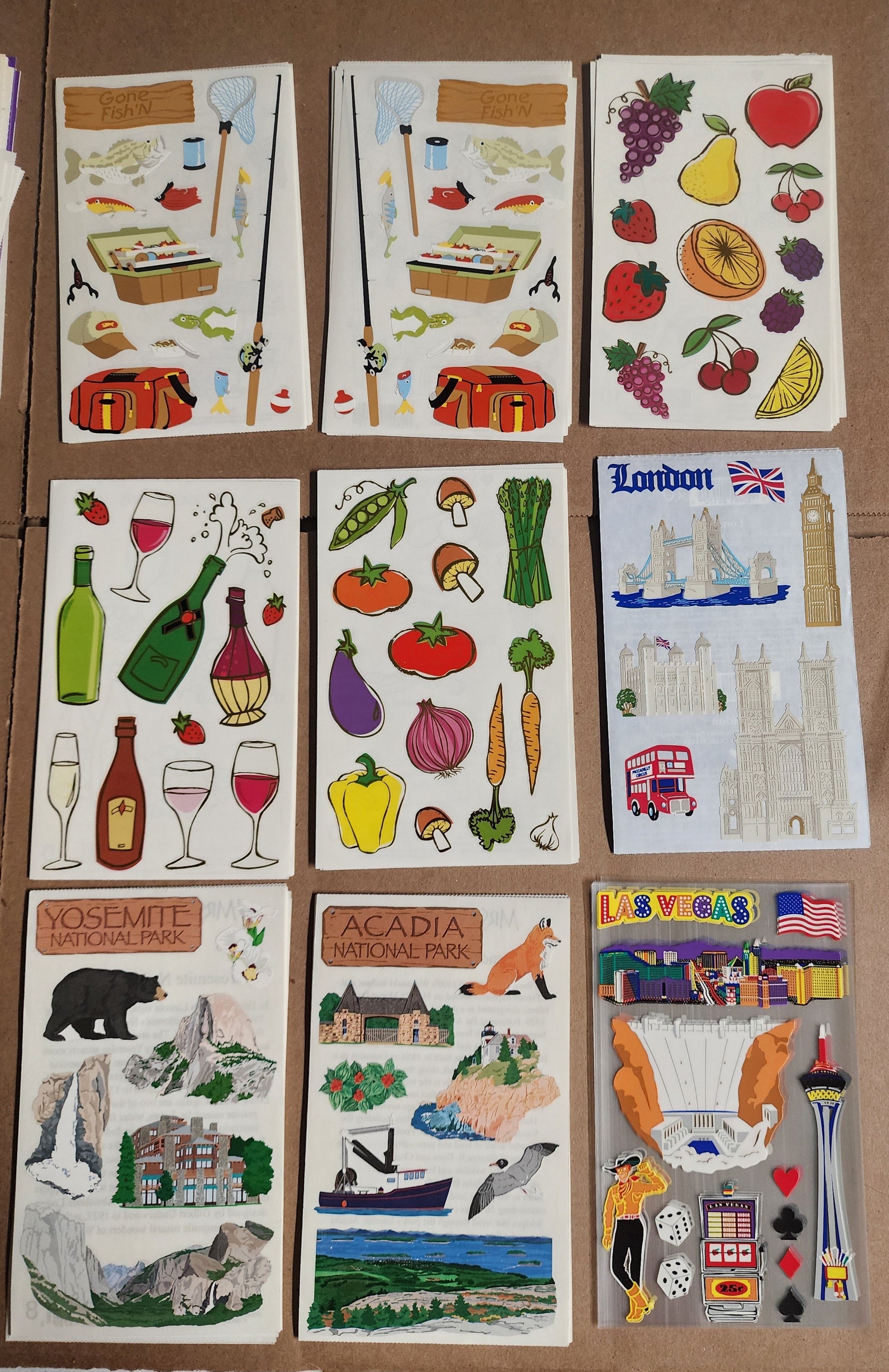 Mrs Grossman Scrapbook Sticker Sheet Lot 90 sheets Mixed Lot 10