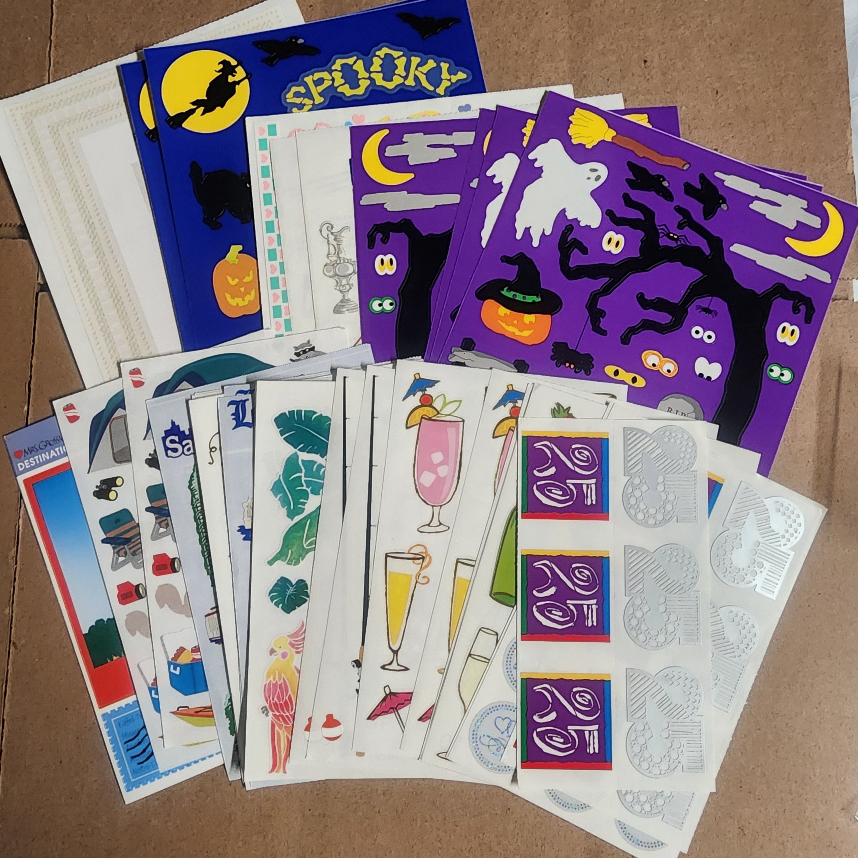 Mrs Grossman Scrapbook Sticker Sheet Lot 40 sheets Mixed Lot 12