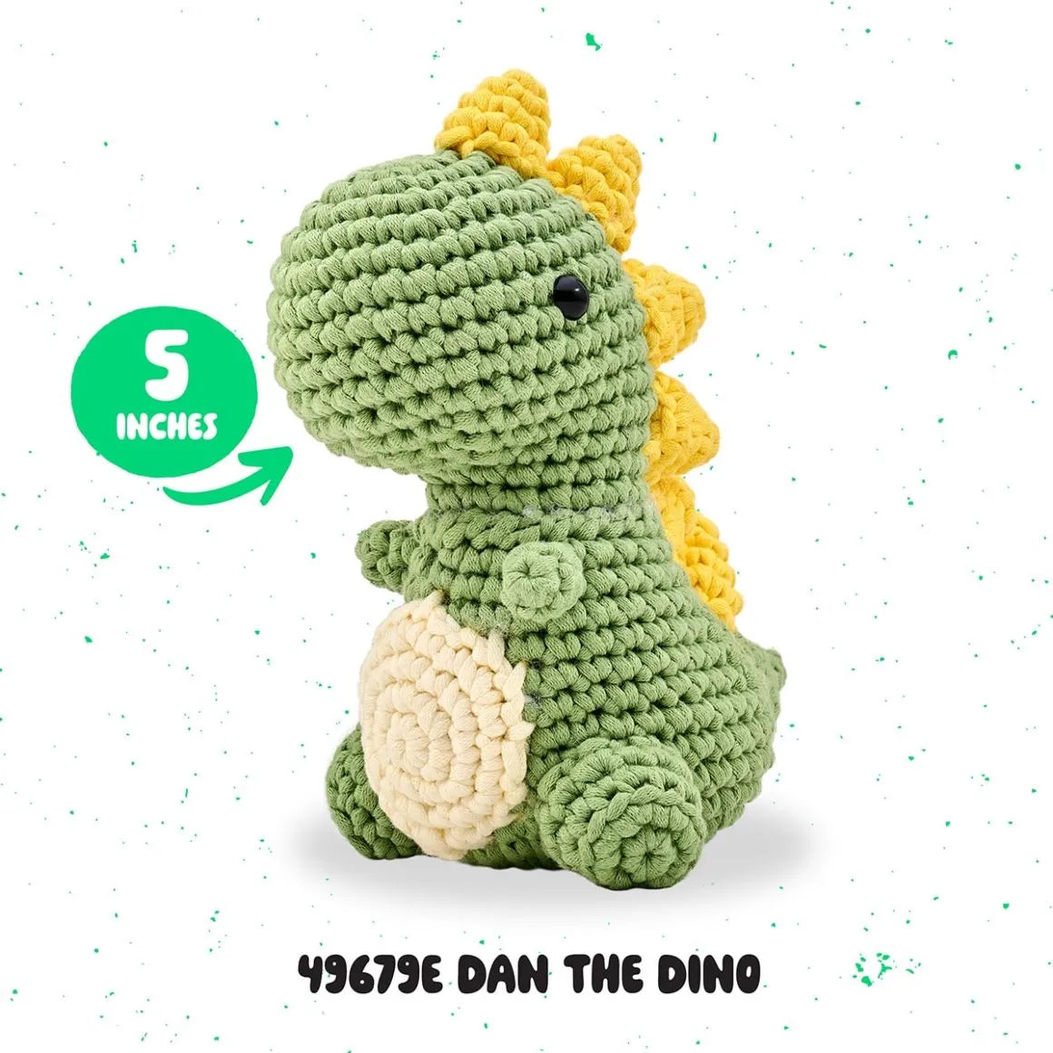 DIY Bucilla Dan the Dino Dinosaur Intermediate Crochet Kit T-shirt Yarn