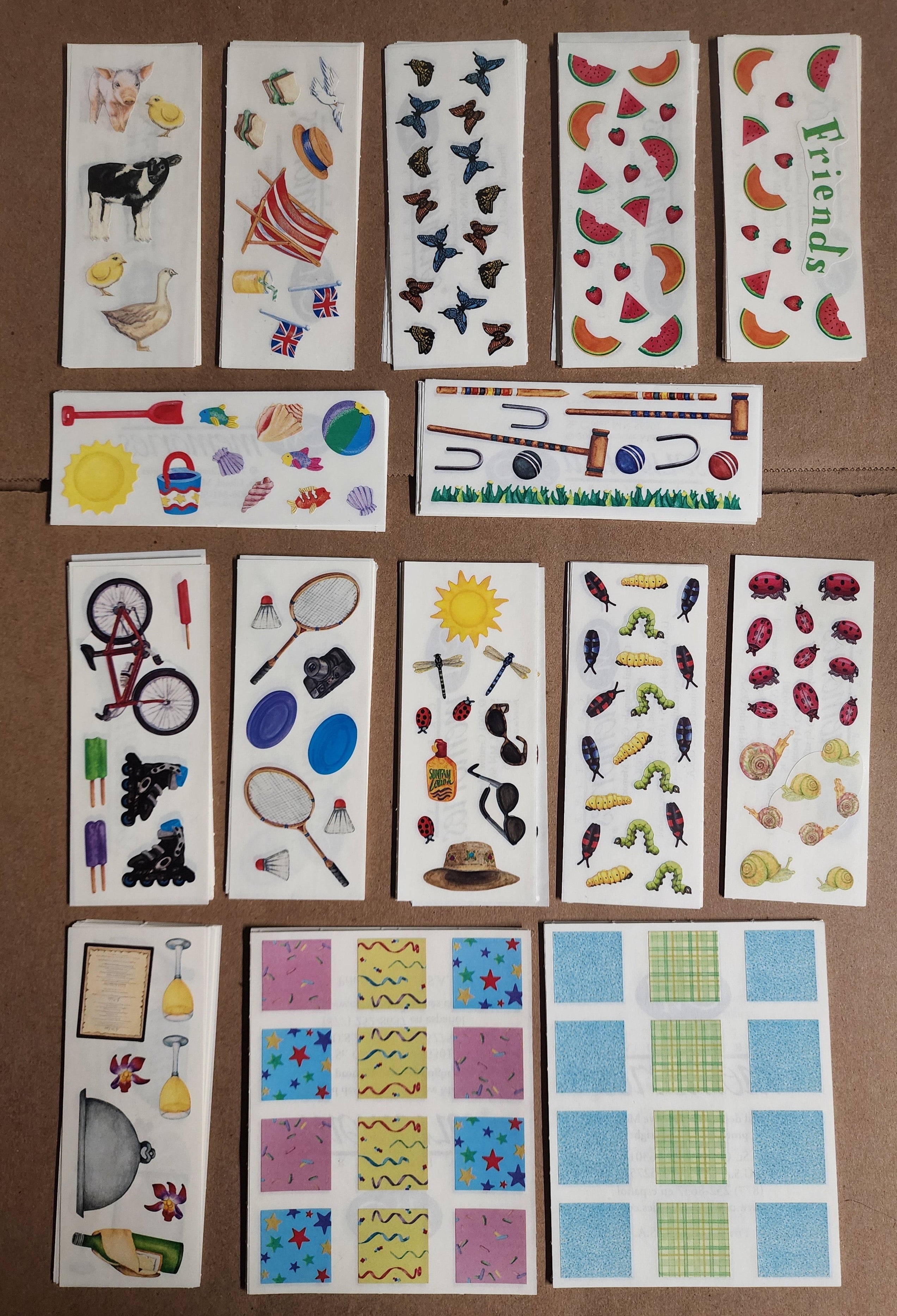 Creative Memories Scrapbook Sticker Sheet Lot 150 sheets Summer