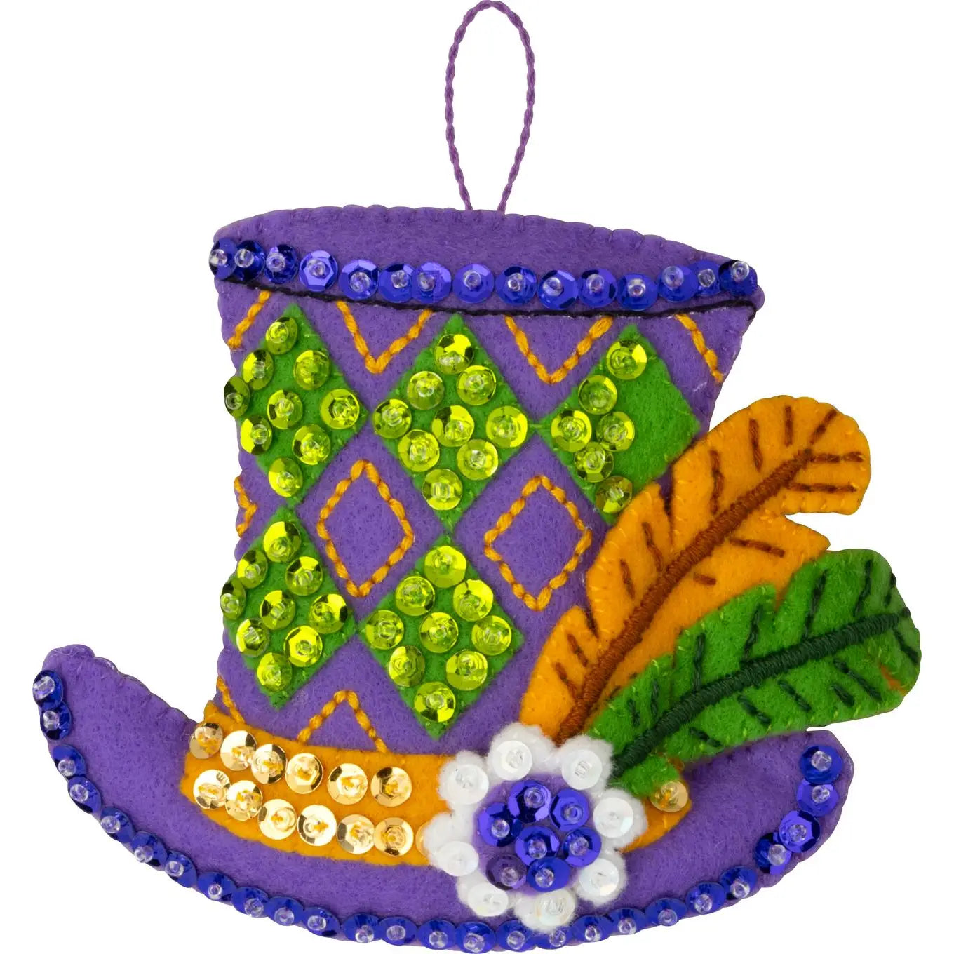 DIY Bucilla Mardi Gras Theatre Mask Felt Ornament Kit 89757