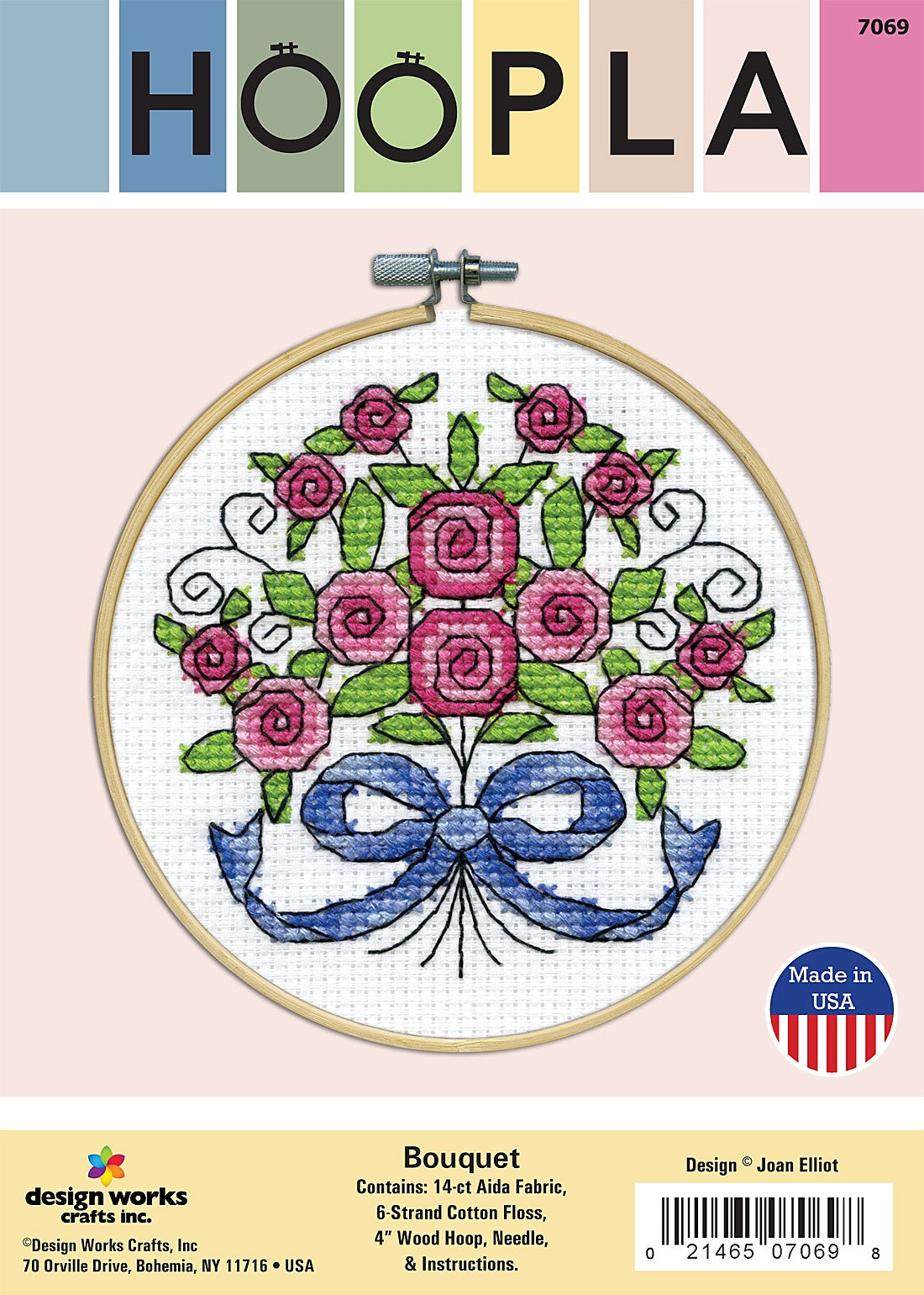 DIY Design Works Bouquet Roses Flowers Counted Cross Stitch Kit