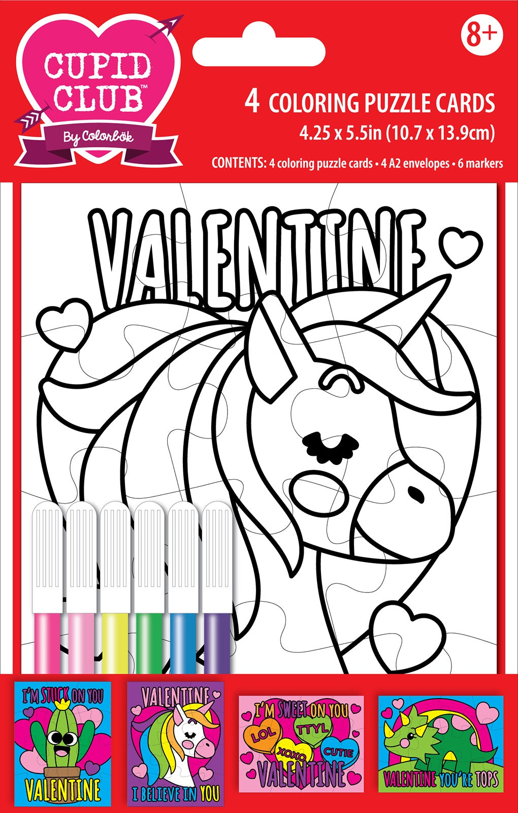 DIY Unicorn Valentines Day Kids Color your own Puzzle Craft Kit