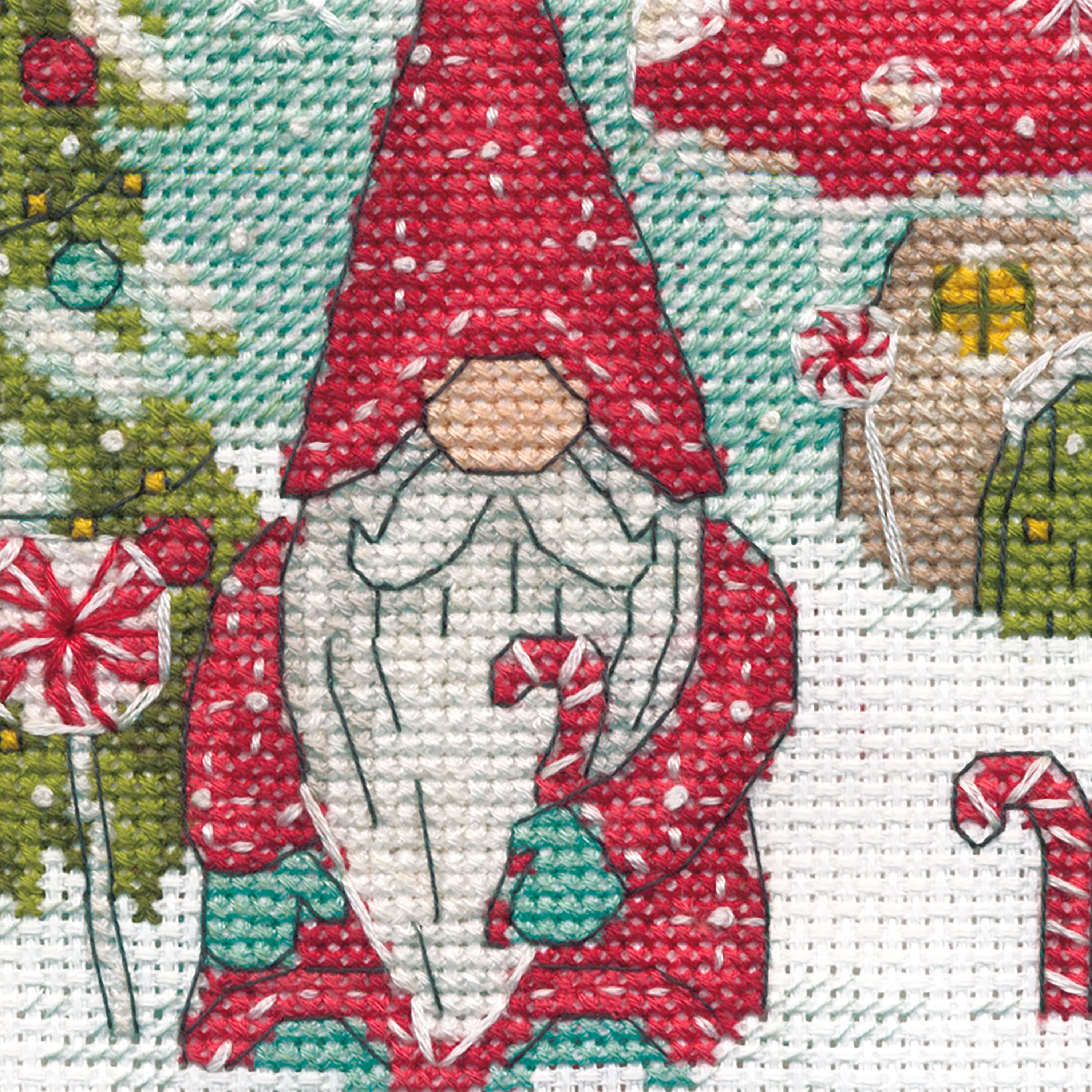 DIY Dimensions Gnome for the Holidays Christmas Counted Cross Stitch Kit 08960