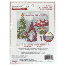 Load image into Gallery viewer, DIY Dimensions Gnome for the Holidays Christmas Counted Cross Stitch Kit 08960