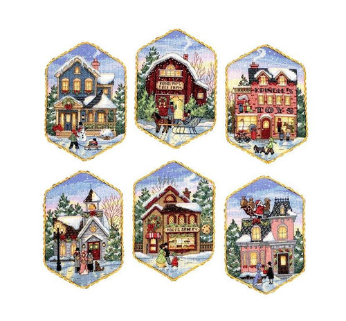 DMG DIY Dimensions Christmas Village Counted Cross Stitch Ornament Kit 8785