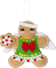 DIY Bucilla Dressed Up Gingerbread Felt Ornament Kit 89644E