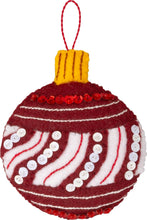 Load image into Gallery viewer, DIY Bucilla Snowmans Peppermint Collection Felt Ornament Kit 89659E
