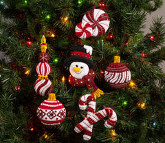 DIY Bucilla Snowmans Peppermint Collection Felt Ornament Kit 89659E