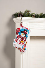 DIY Bucilla Peppermint Snowman Christmas Felt Stocking Kit 89610E