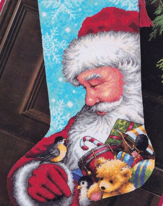 DMG DIY Dimensions Santa and Toys Christmas Needlepoint Stocking Kit 09145