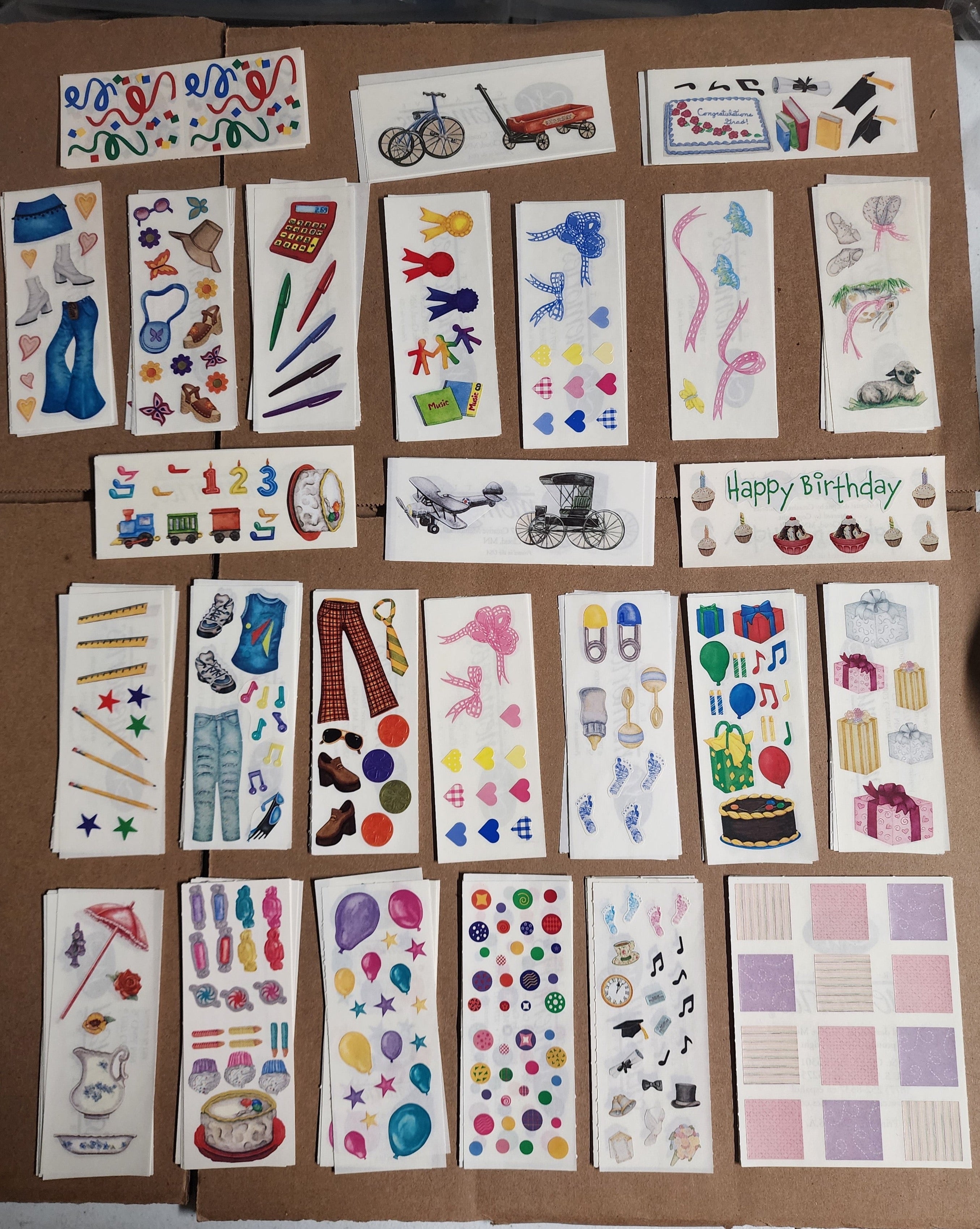 Creative Memories Scrapbook Sticker Sheet Lot 130 sheets Heritage