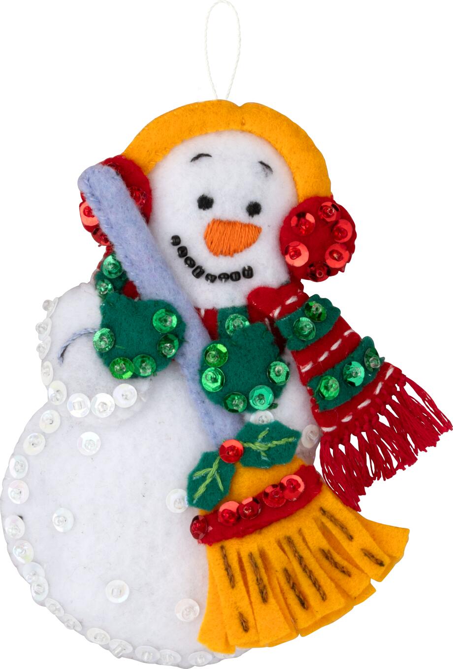 DIY Bucilla Polar Pal Parade Penguin Snowman Christmas Felt Ornament Kit