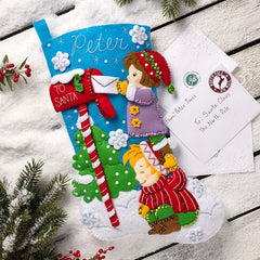 DIY Bucilla Dear Santa Mailbox Christmas Felt Stocking Kit 89583E