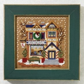 DIY Mill Hill Apothecary Christmas House Counted Cross Stitch Kit