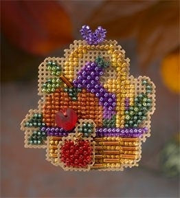 DIY Mill Hill Autumn Bounty Fall Fruit Counted Cross Stitch Magnet Kit