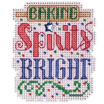 DIY Mill Hill Baking Spirits Bright Christmas Counted Cross Stitch Magnet Kit