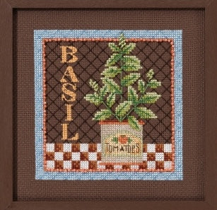 DIY Mill Hill Basil Herb Spring Garden Counted Cross Stitch Picture Kit