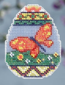 DIY Mill Hill Butterfly Egg Easter Spring Counted Cross Stitch Magnet Kit