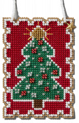 DIY Mill Hill Christmas Tree Beaded Counted Cross Stitch Ornament Kit