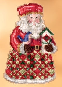 DIY Mill Hill Cozy Christmas Santa Christmas Counted Cross Stitch Kit