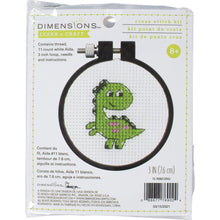 Load image into Gallery viewer, DIY Dimensions Dino Dinosaur Kids Beginner Counted Cross Stitch Kit