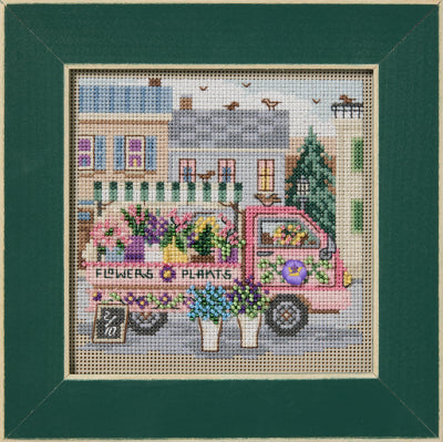 DIY Mill Hill Flower Truck Spring Counted Cross Stitch Kit