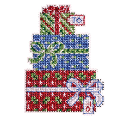 DIY Mill Hill Gift Trio Christmas Counted Cross Stitch Magnet Kit