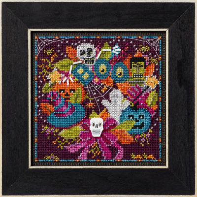 DIY Mill Hill Halloween Fun Glow Beaded Counted Cross Stitch Picture Kit