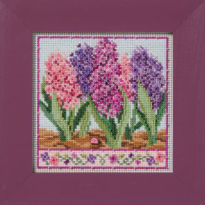 DIY Mill Hill Hyacinths Flowers Spring Counted Cross Stitch Kit