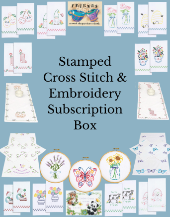 ~ Special Introductory Price ~ Stamped Cross Stitch & Embroidery of the Month Sewing Surprises Box