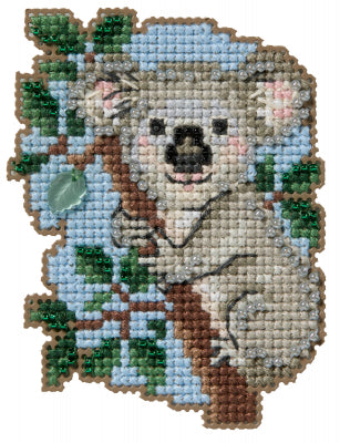DIY Mill Hill Koala Counted Cross Stitch Magnet Kit