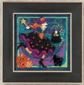 DIY Mill Hill Magic Brew Halloween Beaded Counted Cross Stitch Picture Kit