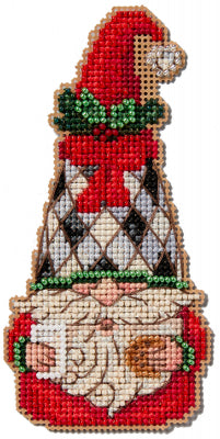 DIY Mill Hill Milk Cookie Gnome Christmas Counted Cross Stitch Ornament Kit