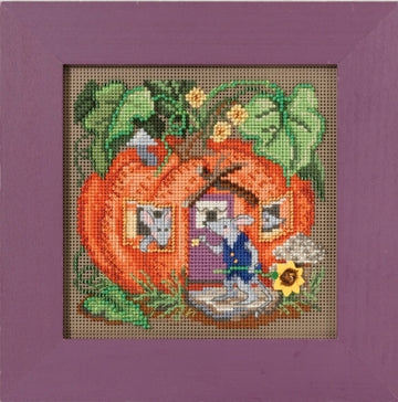 DIY Mill Hill Mouse House Fall Button Bead Cross Stitch Picture Kit