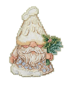 DIY Mill Hill Mushroom Gnome Christmas Counted Cross Stitch Kit