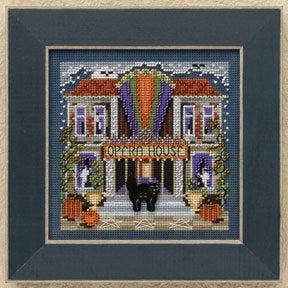 DIY Mill Hill Opera House Halloween Glow Beaded Counted Cross Stitch Picture Kit