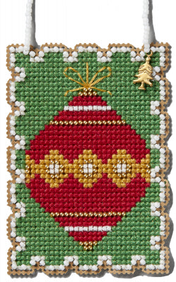 DIY Mill Hill Ornament Christmas Beaded Counted Cross Stitch Ornament Kit