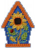 DIY Mill Hill Painted Birdhouse Flower Counted Cross Stitch Magnet Kit