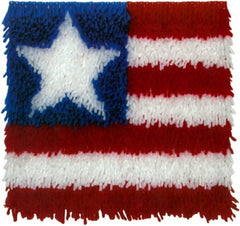 DIY Wonder Art Patriot Flag Latch Hook Kit Kids Craft 12