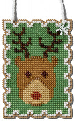 DIY Mill Hill Rudolph Christmas Beaded Counted Cross Stitch Ornament Kit