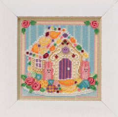 DIY Mill Hill Sugar Cookie House Christmas Bead Counted Cross Stitch Picture Kit