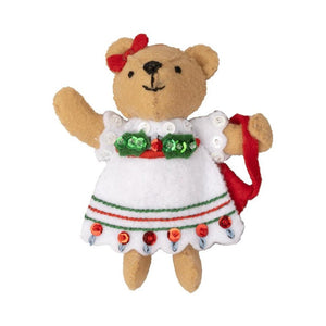 DIY Bucilla Teddy Bear Traditions Felt Ornament Kit 89646E