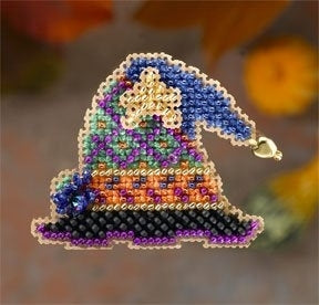 DIY Mill Hill Wandas Hat Halloween Witch Counted Cross Stitch Magnet Kit