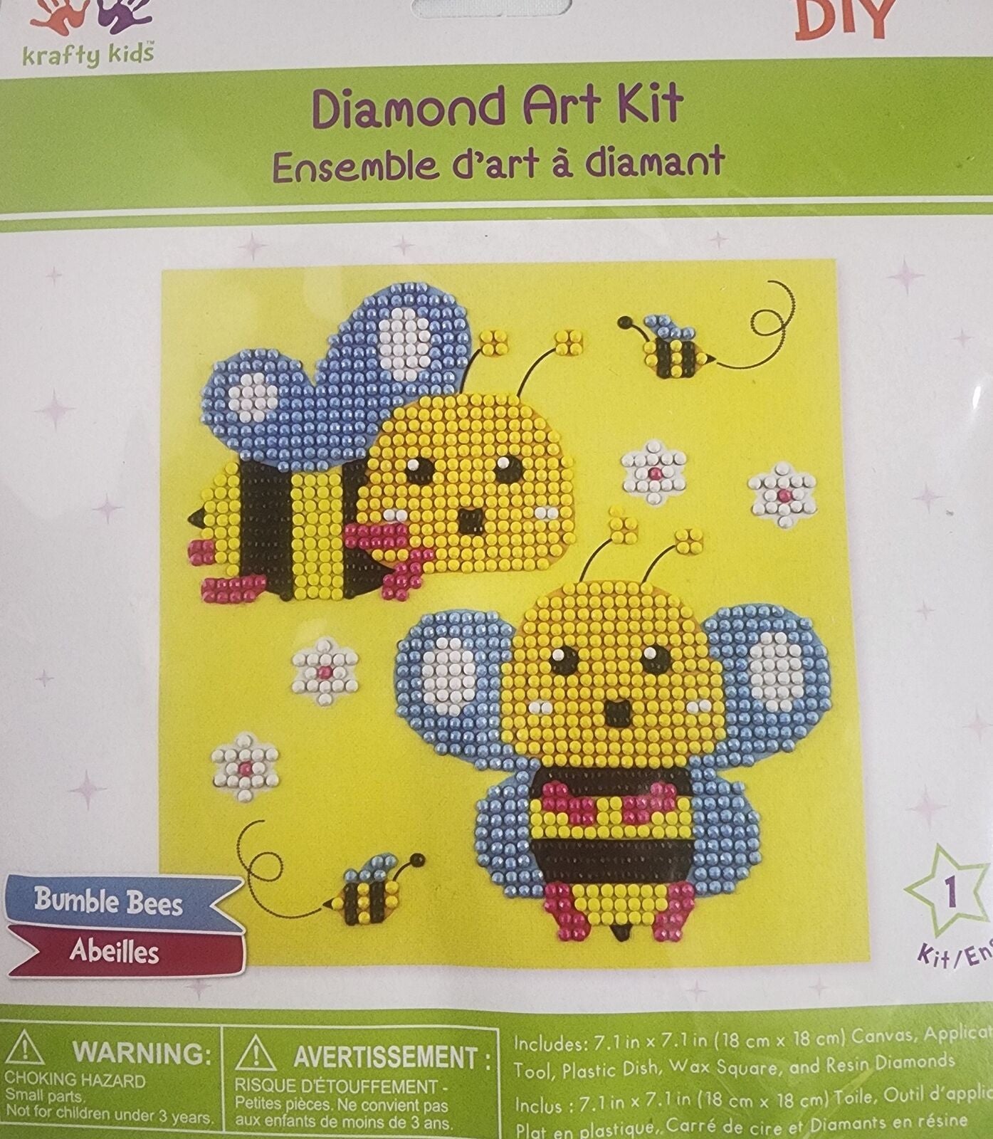 DIY Krafty Kids Bees Butterfly Diamond Art Craft Kit Bundle Lot