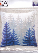 Load image into Gallery viewer, DIY Collection D&#39;Art Winter Forest Christmas Chunky Needlepoint Pillow Top Kit