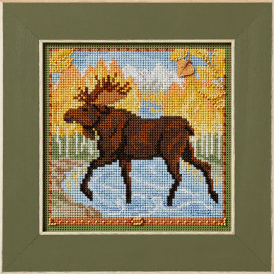 DIY Mill Hill Autumn Moose Fall Counted Cross Stitch Kit