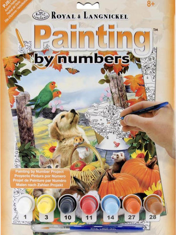 DMG DIY Royal Langnickel Autumn Festival Dog Kids Paint by Number Kit