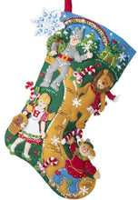 Load image into Gallery viewer, DMG DIY Bucilla Christmas in Oz Scarecrow Lion Wizard Felt Stocking Kit 89246E